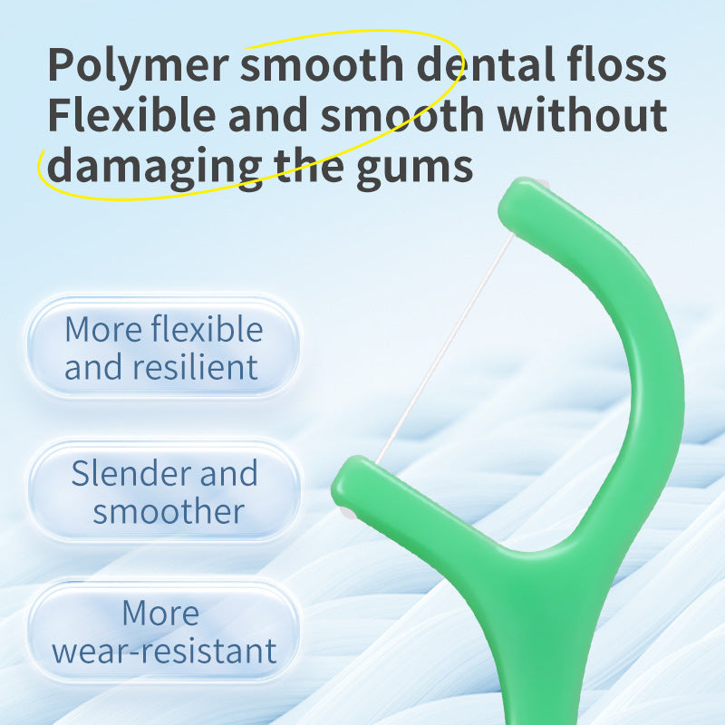 Mint Dental Floss Sticks with Carrying Case