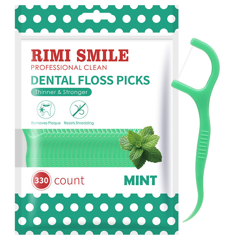 Mint Dental Floss Sticks with Carrying Case