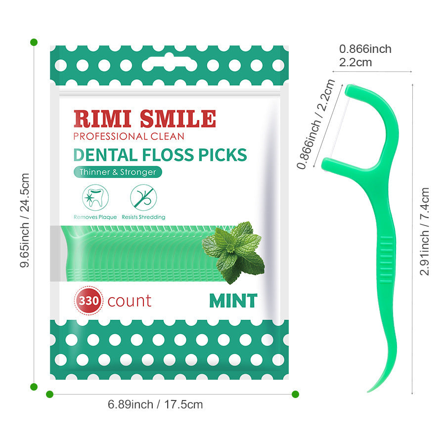 Mint Dental Floss Sticks with Carrying Case