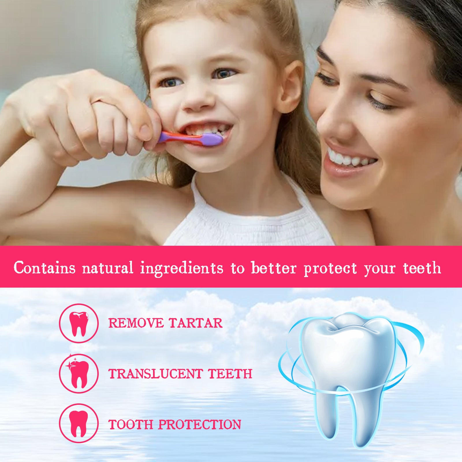Kids Foam Toothpaste with Fruit Flavor